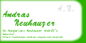 andras neuhauzer business card